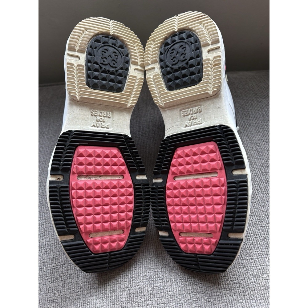G/FORE GFORE MG4+ Zebra Stripe Golf Shoe Sneaker ⛳️ LADIES 8.5 White Pink Black - Picture 8 of 8